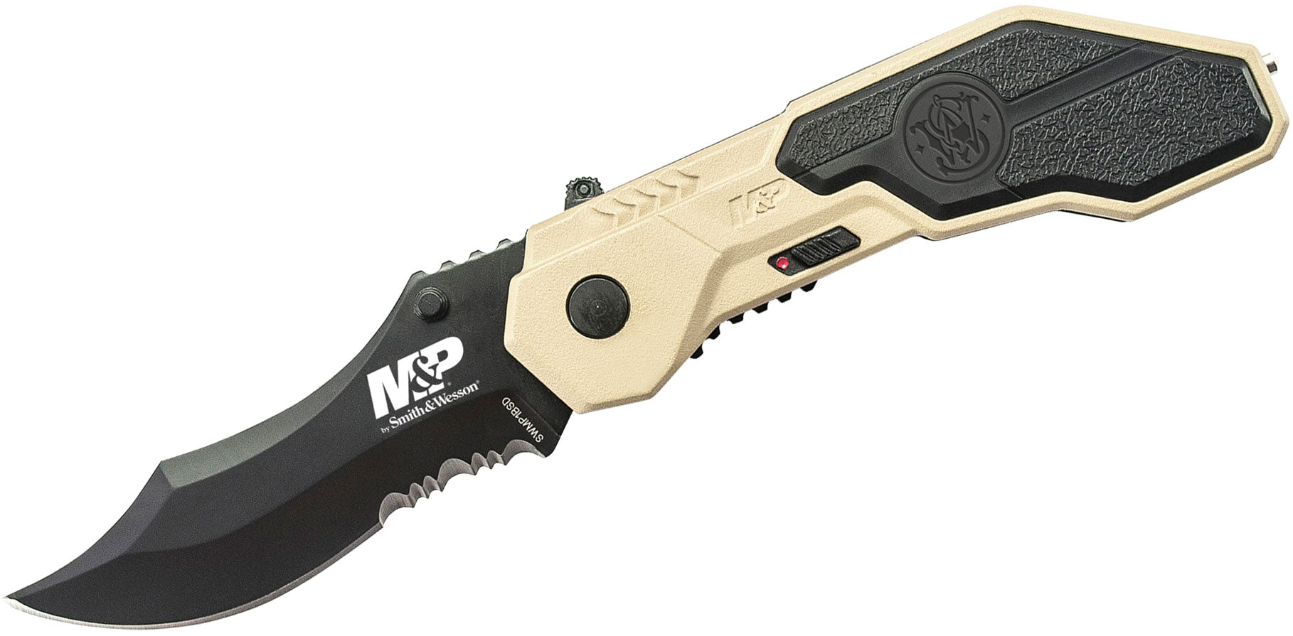 SWMP1BSD M&P MAGIC Assisted Flipper 2.9" Black Combo Blade