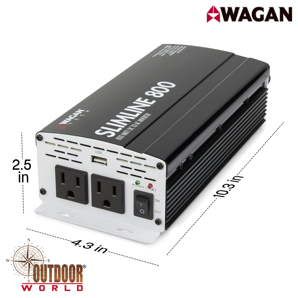 #3718 SlimLine AC Inverter 800 Watt (MSW)