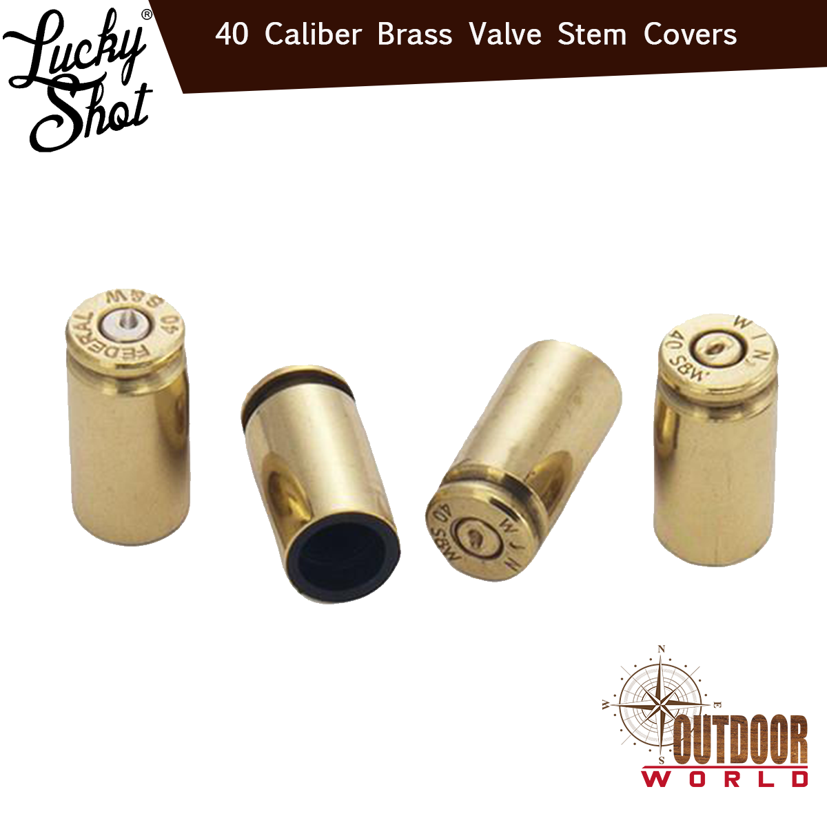 LSVS-40b / 40 Caliber Brass Valve Stem Covers