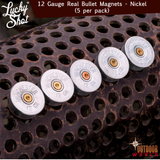 LSM5-12n / 12 Gauge Real Bullet Magnets - Nickel (5 per pack)