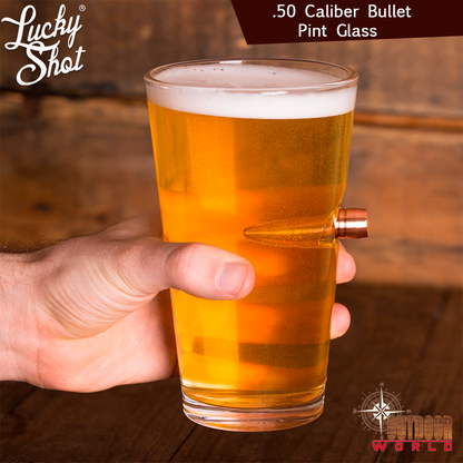 LSBPG-50 / Bullet Pint Glass - .50 Cal BMG