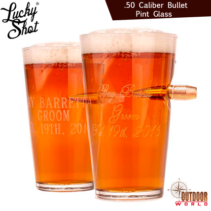 LSBPG-50 / Bullet Pint Glass - .50 Cal BMG