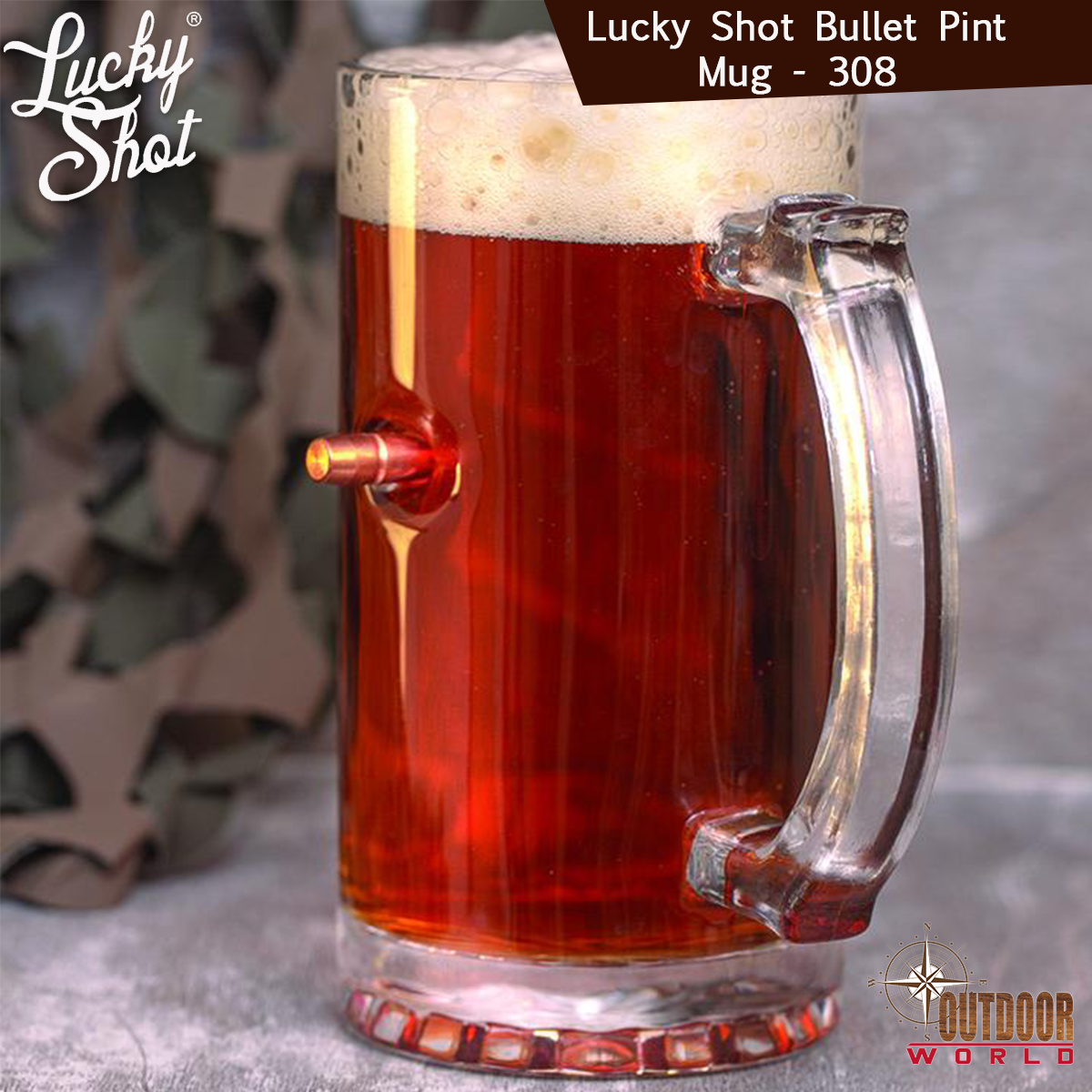 LSBPM-308 / Lucky Shot Bullet Pint Mug - 308