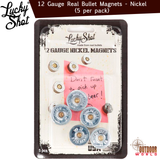 LSM5-12n / 12 Gauge Real Bullet Magnets - Nickel (5 per pack)