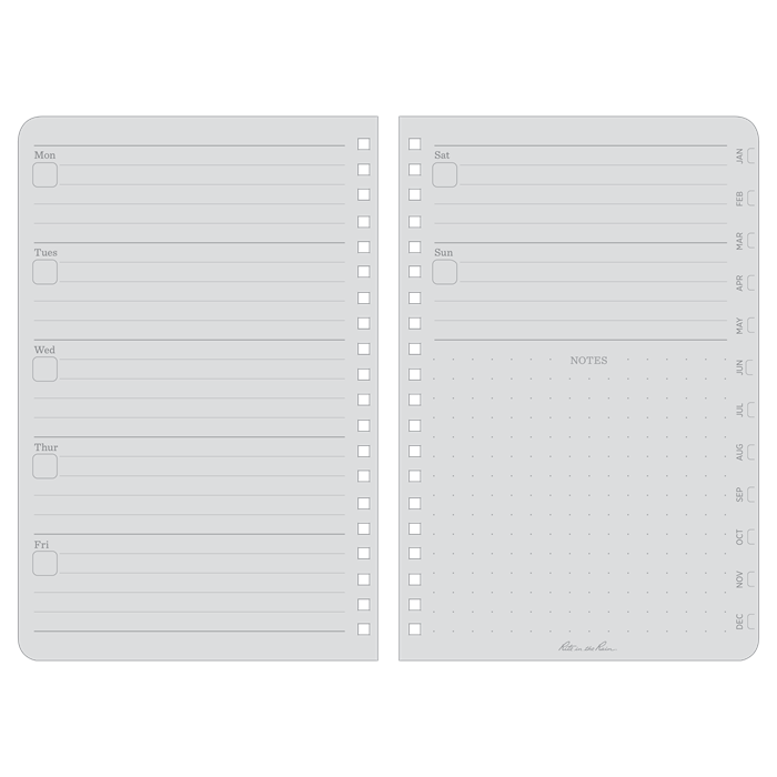 Side Spiral Undated Planner No. P52