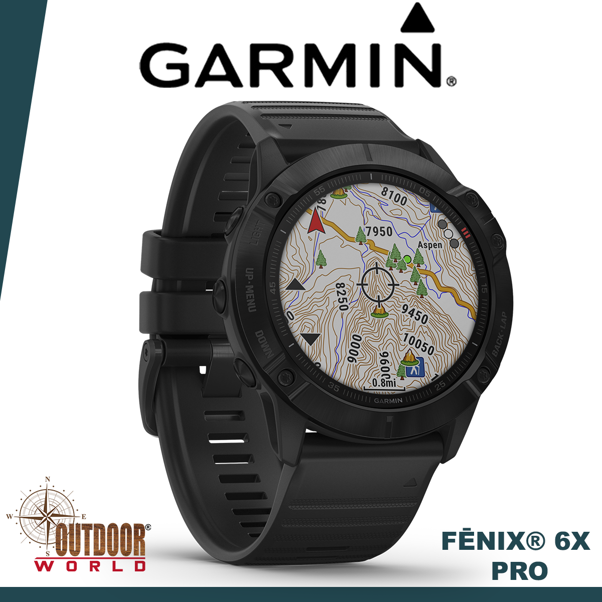 Fēnix® 6X Pro, Black with Black Band 010-02157-00