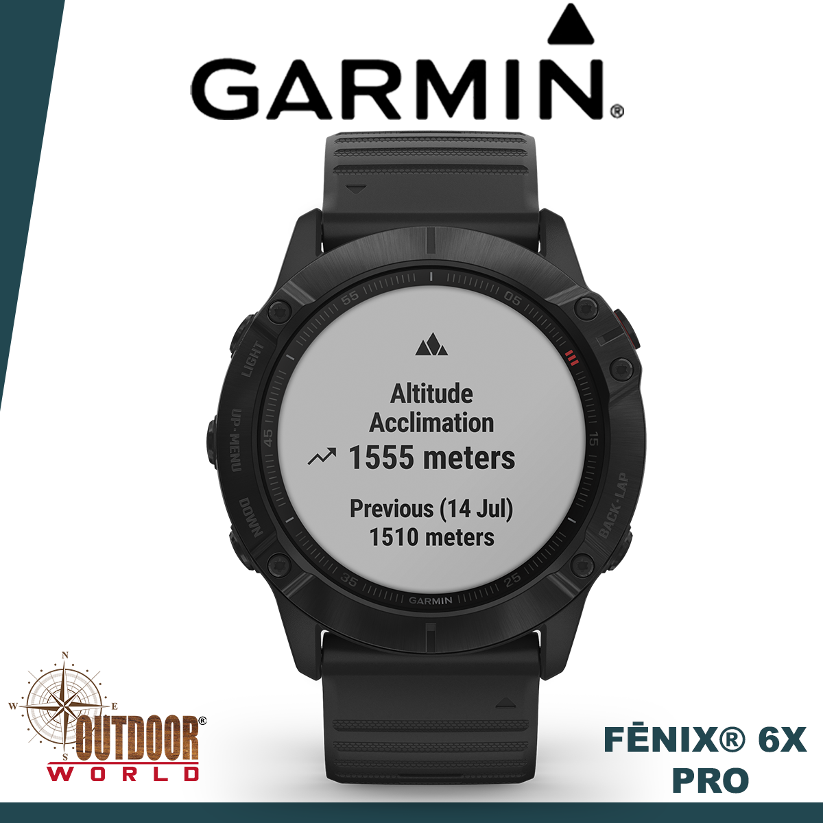 Fēnix® 6X Pro, Black with Black Band 010-02157-00