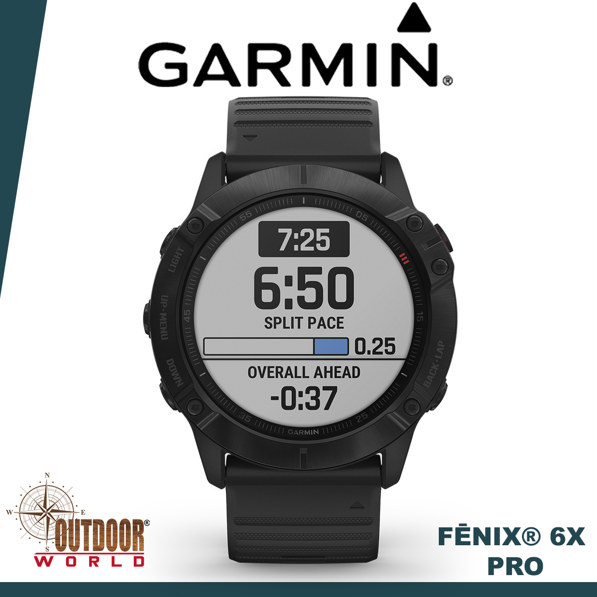 Fēnix® 6X Pro, Black with Black Band 010-02157-00