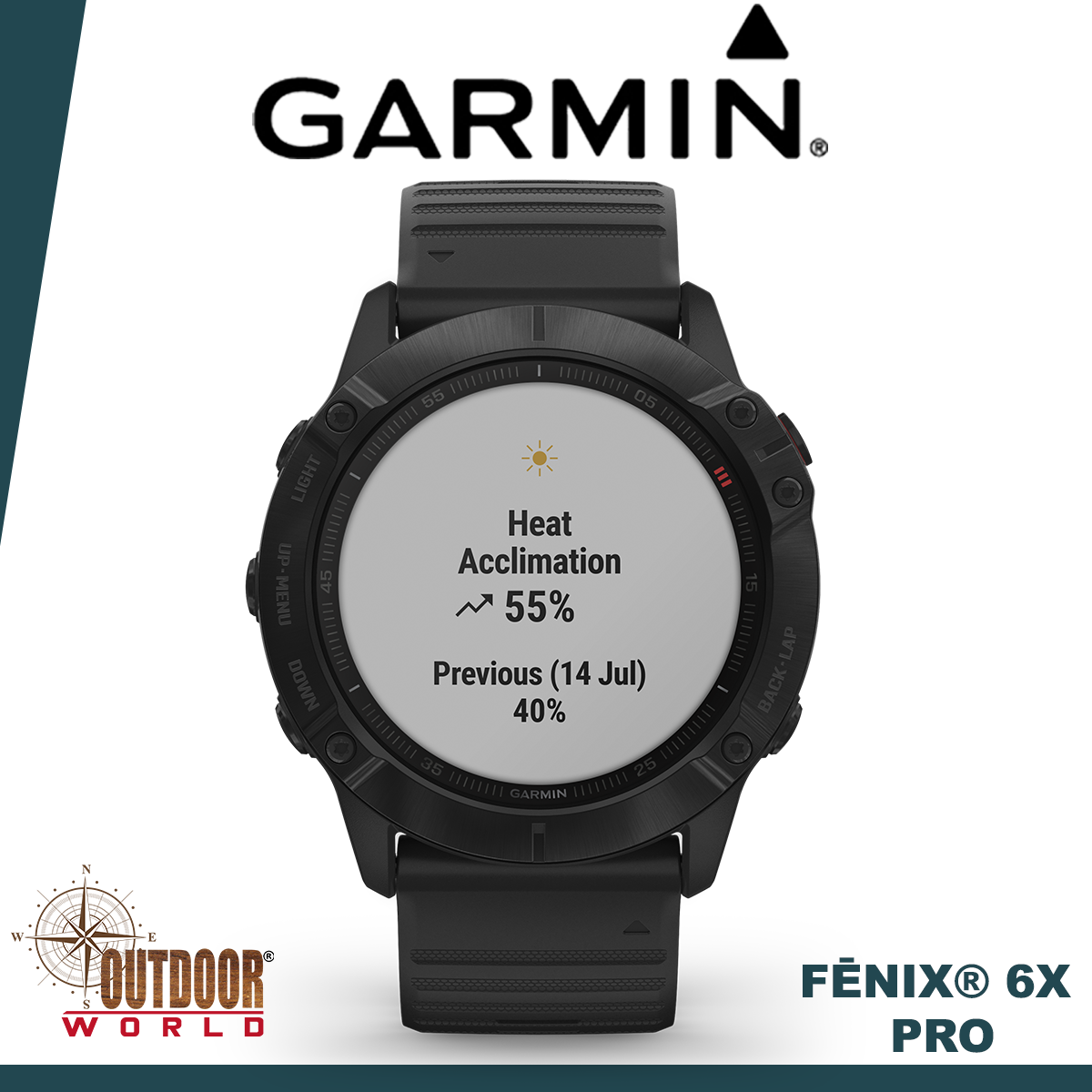 Fēnix® 6X Pro, Black with Black Band 010-02157-00