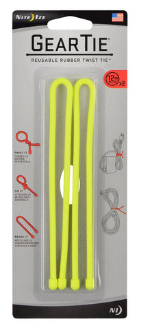Nite Ize #GT12- 2PK-33 Reusable Rubber Twist Tie