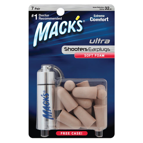 Mack's Shooters #4792 Ultra Foam Earplugs, 7 Pair