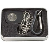 Smith & Wesson SWW-1564-BK Dog Tag Carabineer Pocket Watch with Black Dial
