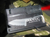 SOG Specialty Knives & Toools SVC2 Survival Card with Fire Starter and Light, Charcoal