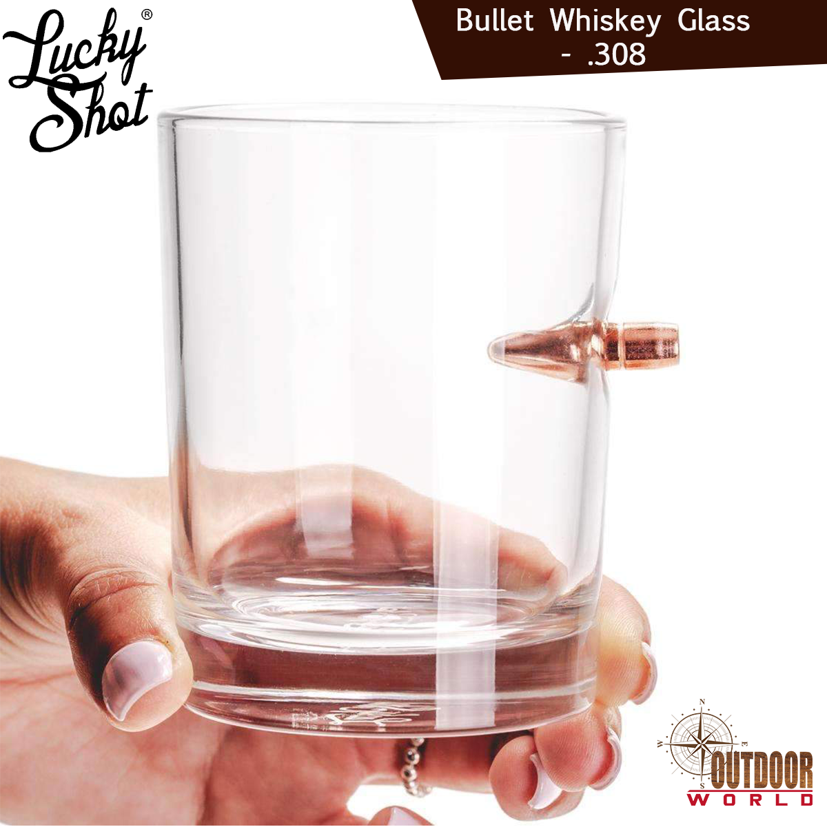 LSBWG-308 / Bullet Whiskey Glass - .308